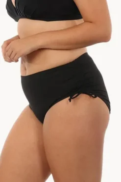 Bottoms^24th And Ocean Solid Adjustable High Waist Pant (18-24) BLACK