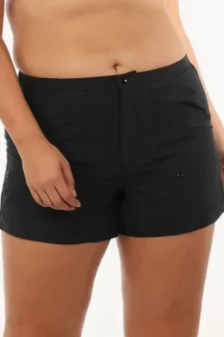 Boardshorts^Maxine Solid Plus Size Boardshort BLACK
