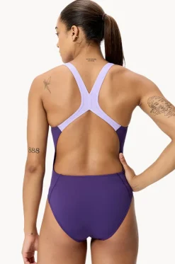 One Pieces^Speedo Solid Powerback One Piece Purple