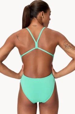 One Pieces^Speedo Solid V-back 2.0 One Piece Aqua