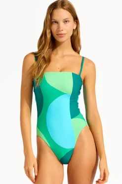 One Pieces^Seafolly Sorrento DD Cup Bandeau One Piece Vivid green