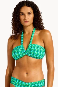 Bikini Tops^Seafolly Sorrento Halter Bandeau Vivid green