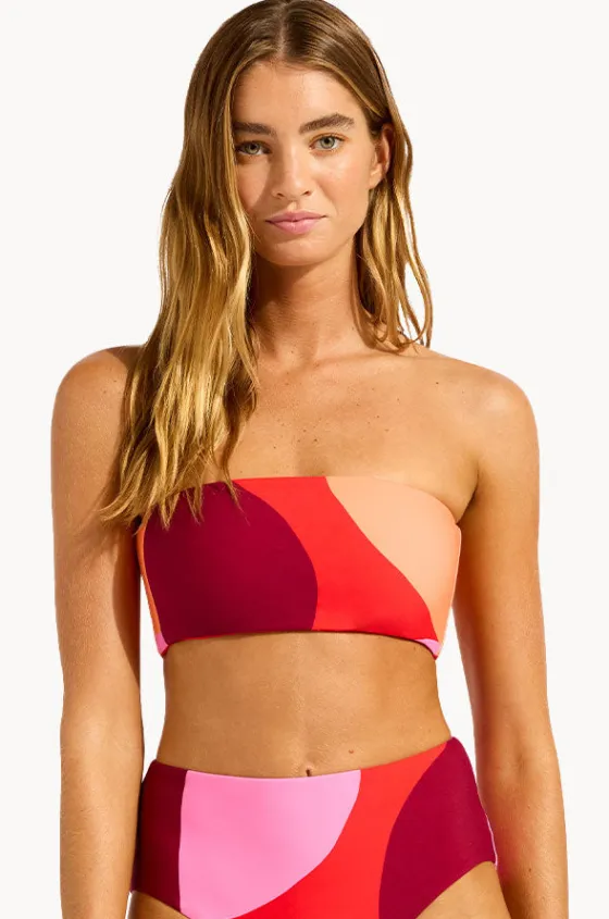 Bikini Tops^Seafolly Sorrento Reversible Tube Top Flame