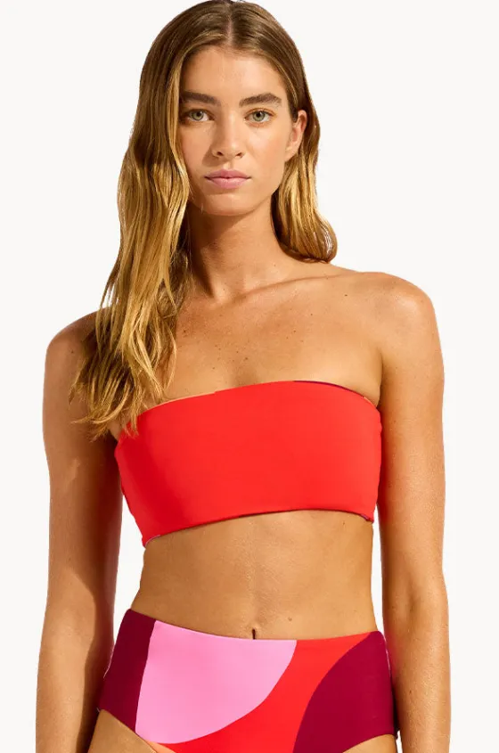 Bikini Tops^Seafolly Sorrento Reversible Tube Top Flame