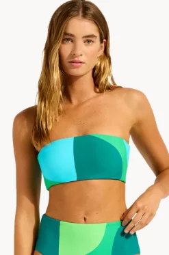 Bikini Tops^Seafolly Sorrento Reversible Tube Top Vivid green