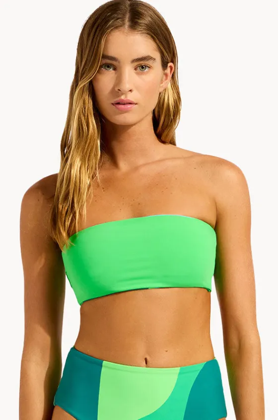 Bikini Tops^Seafolly Sorrento Reversible Tube Top Vivid green
