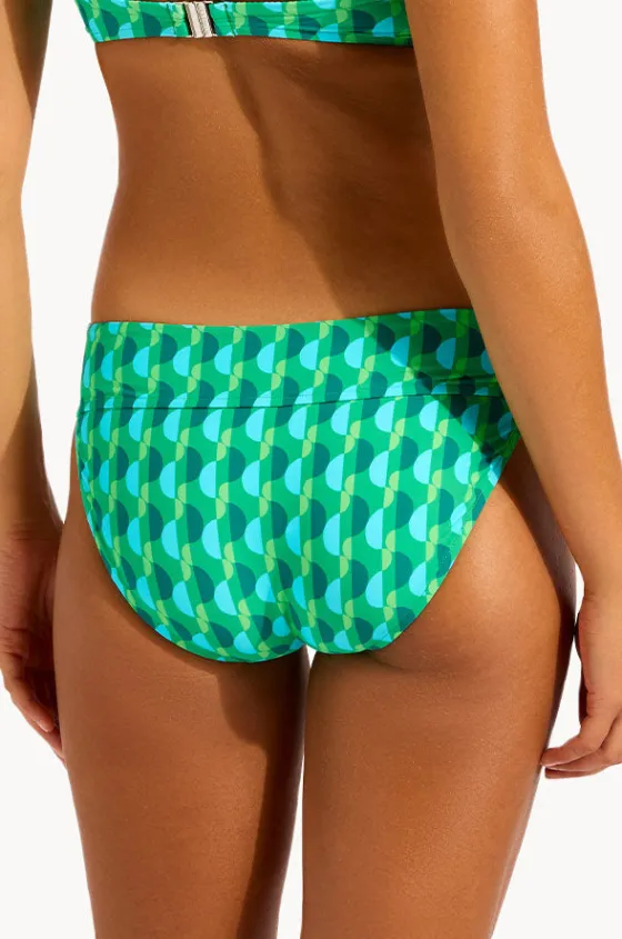 Bottoms^Seafolly Sorrento Twist Band Hipster Vivid green