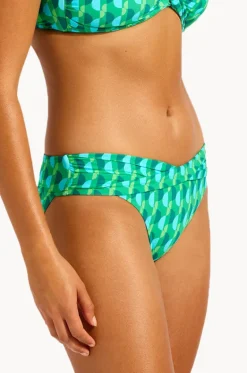 Bottoms^Seafolly Sorrento Twist Band Hipster Vivid green