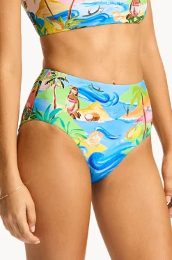 Bottoms^Seafolly South Pacific High Waisted Pant Turquoise