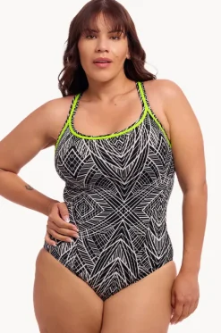 One Pieces^Funkita Space Signals Locked In Lucy One Piece Black/white