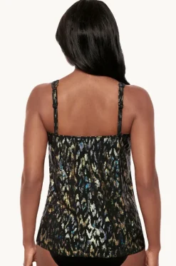 Tankini Tops^Miraclesuit Sparkle Plenty Mirage Tankini Separate Black/gold