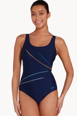 One Pieces^Zoggs Spatial Macmaster Adjustable Scoopback One Piece Navy/multi