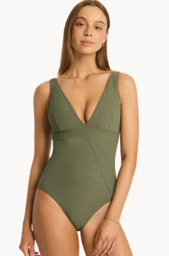 One Pieces^Sea Level Spinnaker Panel Line One Piece Khaki