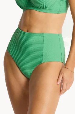 Bottoms^Sea Level Spinnaker Panelled High Waist Pant Moss