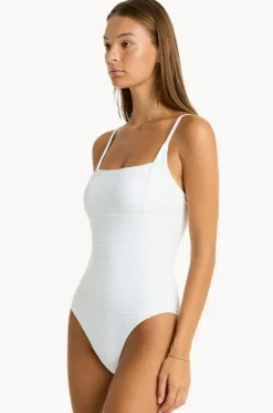 One Pieces^Sea Level Spinnaker Square Neck One Piece White