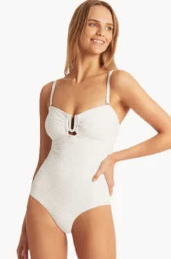 One Pieces^Sea Level Spinnaker U Bar Bandeau One Piece White