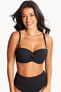 Bikini Tops^Panache Spirit Ella F Cup Twist Bandeau BLACK
