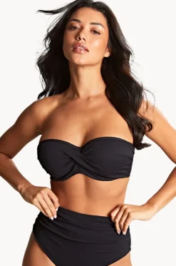 Bikini Tops^Panache Spirit Ella G Cup Twist Bandeau BLACK