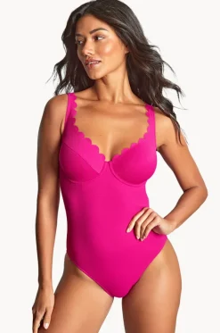 One Pieces^Panache Spirit Rita F Cup Plunge One Piece Magenta