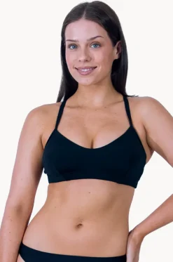 Bikini Tops^Base Swim Sports Crop Black