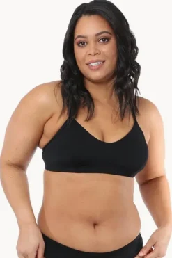 Bikini Tops^Base Swim Sports Crop Black