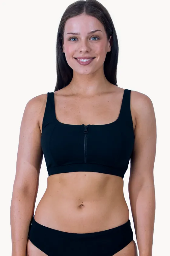 Bikini Tops^Base Swim Sports F/G Cup Crop BLACK