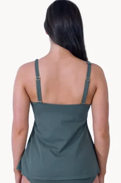 Tankini Tops^Base Swim Sports F/G Cup V Neck Tankini Separate Khaki