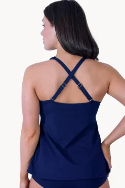 Tankini Tops^Base Swim Sports F/G Cup V Neck Tankini Separate Navy