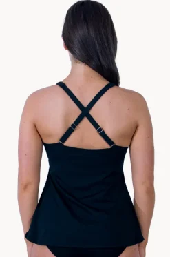 Tankini Tops^Base Swim Sports F/G Cup V Neck Tankini Separate Black