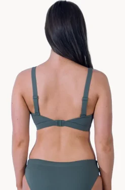 Bikini Tops^Base Swim Sports Multi Fit Crop Khaki
