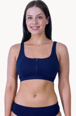 Bikini Tops^Base Swim Sports Multi Fit Crop Navy