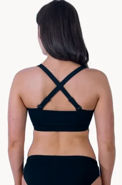 Bikini Tops^Base Swim Sports Multi Fit Crop Black