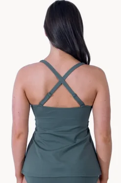 Tankini Tops^Base Swim Sports Swing Tankini Separate Khaki