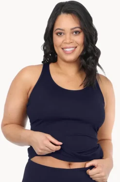 Tankini Tops^Base Swim Sports Tankini Separate Navy