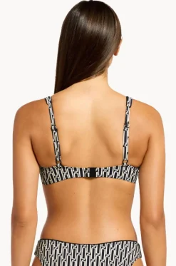 Bikini Tops^Jets Spring Geo Underwire Tri Black