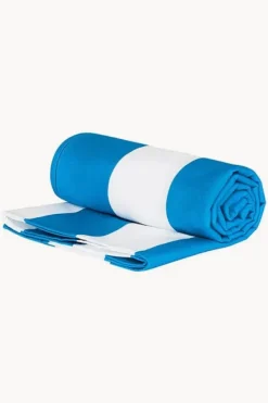 Towels|Towels^Dock And Bay Stripe Cabana Microfibre Towel Bondi blue