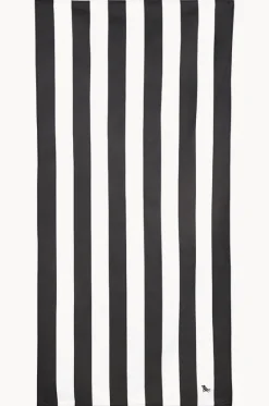 Towels|Towels^Dock And Bay Stripe Cabana Microfibre Towel Charcoal