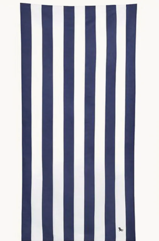 Towels|Towels^Dock And Bay Stripe Cabana Microfibre Towel Navy