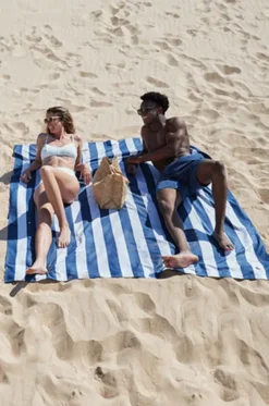 Towels|Towels^Dock And Bay Stripe Cabana Towel For Two Navy