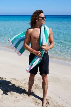 Towels|Towels^Dock And Bay Stripe Clubhouse Microfibre Towel Pastel