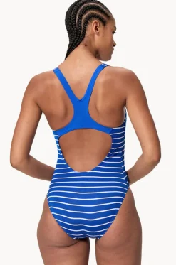 One Pieces^Speedo Stripe Endurance+ Medalist One Piece Sapphire