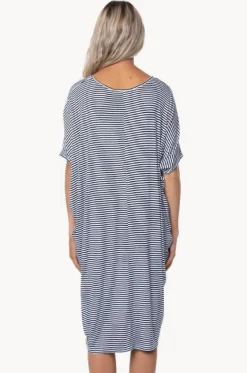 Dresses^Betty Basics Stripe Maui Dress Navy/white