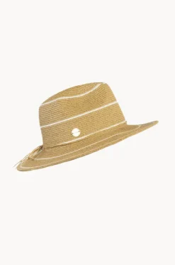 Headwear^Sundaise Stripe Panama Hat White/Natural