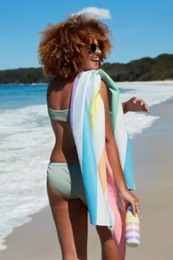 Towels|Towels^Dock And Bay Stripe Summer Microfibre Towel Pastel