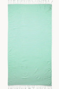 Travel|Towels^Havlu Stripey Turkish Towel Green