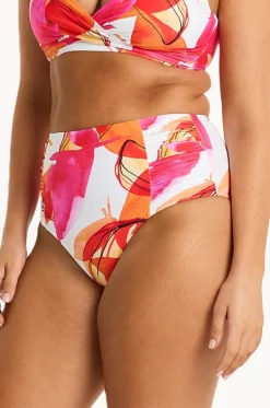 Bottoms^Sea Level Sublime Gathered High Waist Pant Flame