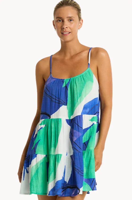 Dresses^Sea Level Sublime Tie Back Short Sundress Cobalt