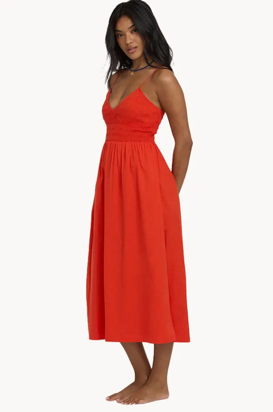 Dresses^Billabong Such A Trip Dress Red