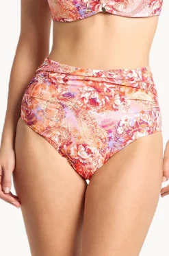Bottoms^Sunseeker Sundance Gathered Retro Pant Peach