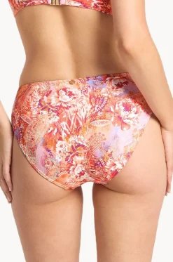 Bottoms^Sunseeker Sundance Ruched Mid Rise Pant Peach